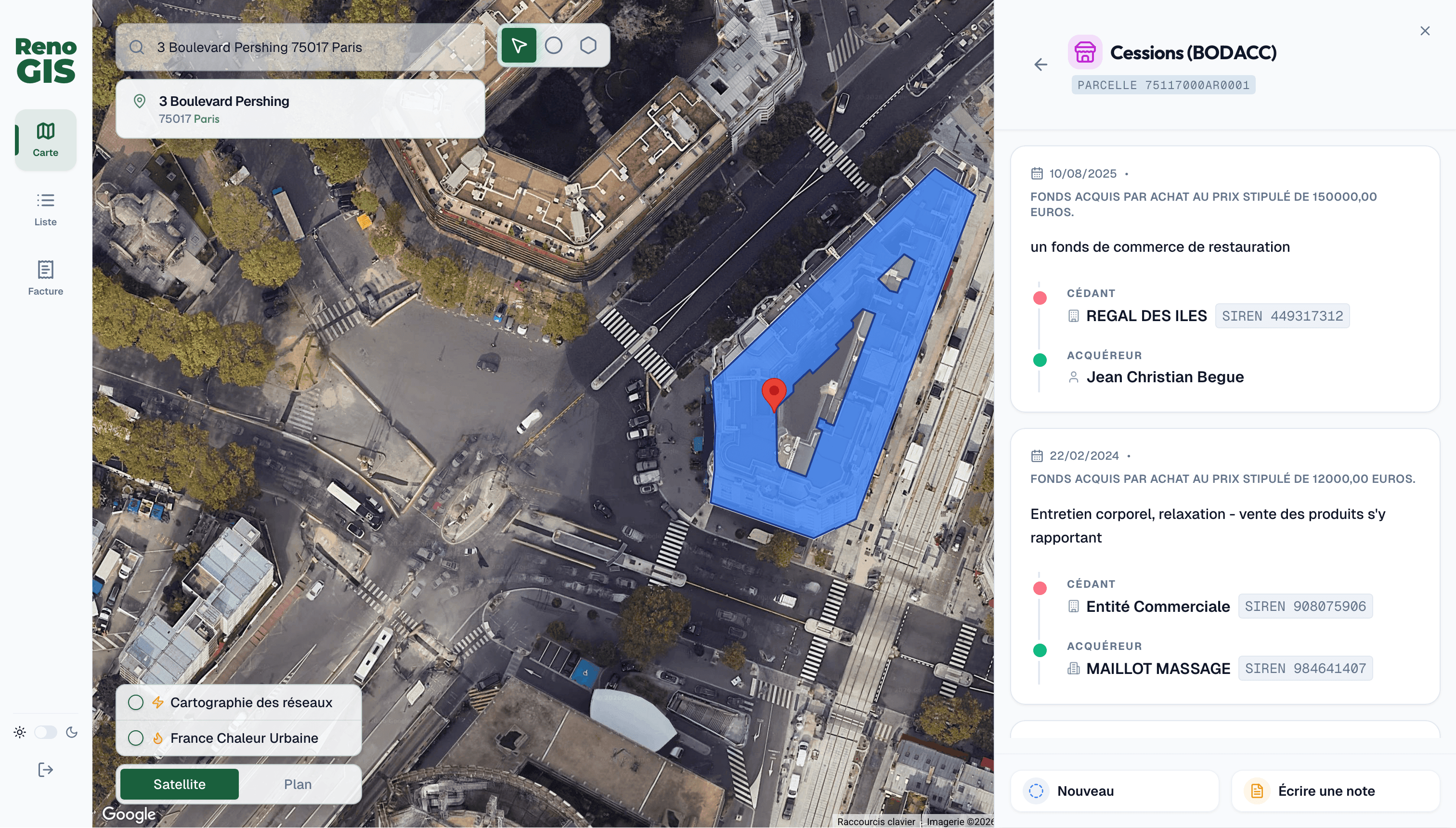 Viewer Cessions commerciales — RenoGIS